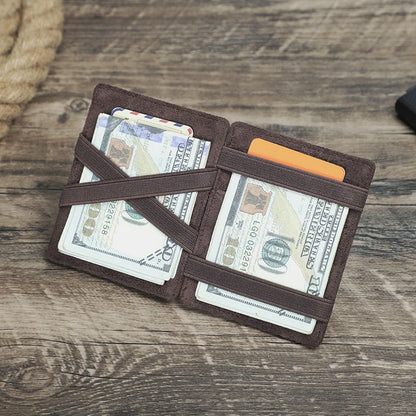 WV Studio Leather Slim Wallet RFID Protection With Integrated Money Clip