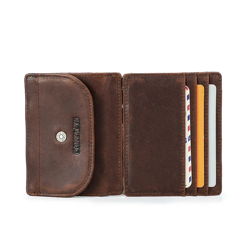 WV Studio Leather Slim Wallet RFID Protection With Integrated Money Clip