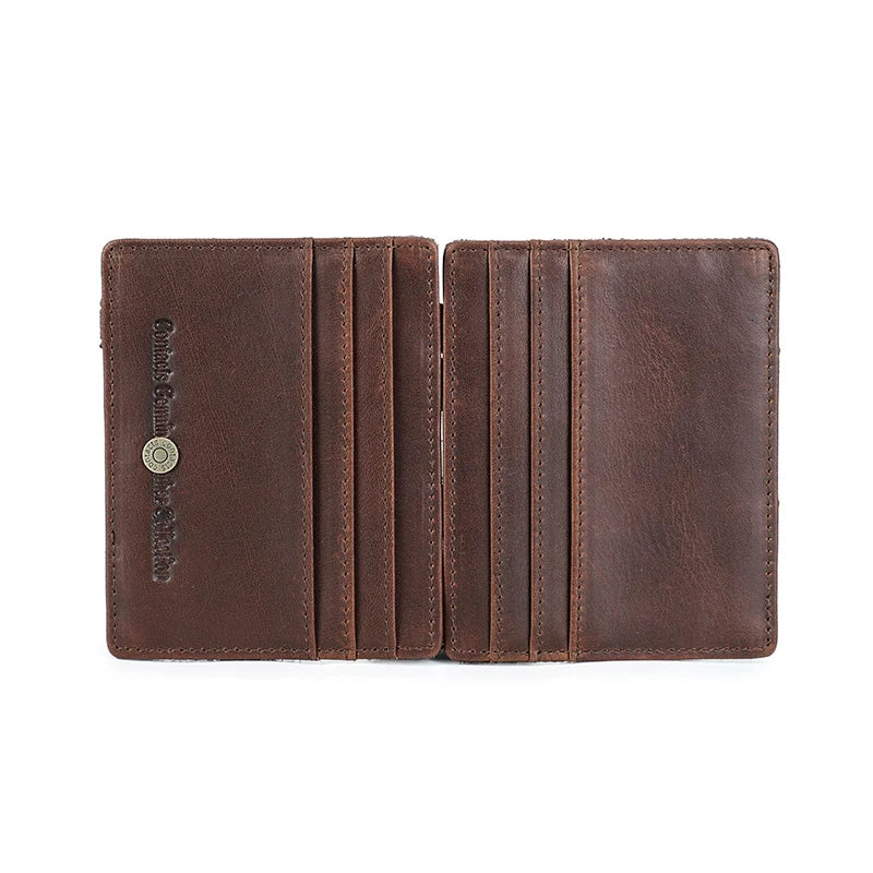 WV Studio Leather Slim Wallet RFID Protection With Integrated Money Clip