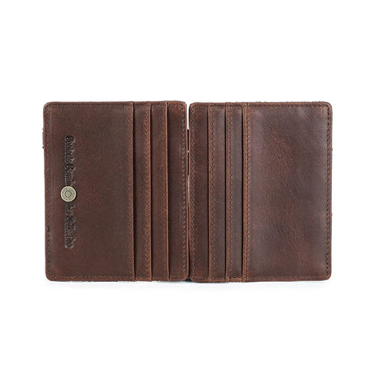 WV Studio Leather Slim Wallet RFID Protection With Integrated Money Clip